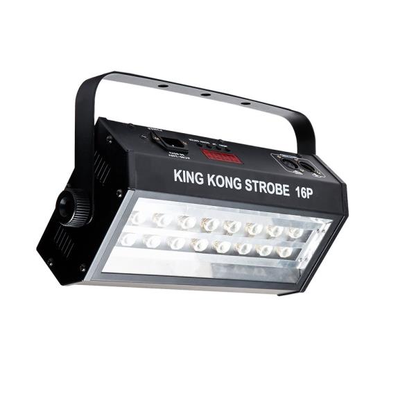 고출력 디스코 DJ 킹콩 400W LED 스트로브 라이트 2X8P 16pcs 20W 화이트 컬러풀 파워 플래시 : Daol다올6