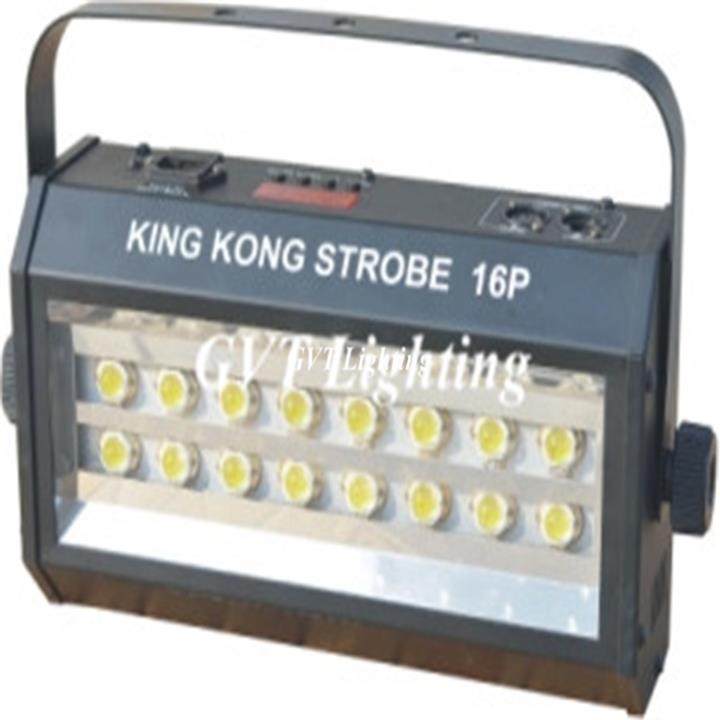 고출력 디스코 DJ 킹콩 400W LED 스트로브 라이트 2X8P 16pcs 20W 화이트 컬러풀 파워 플래시 : Daol다올6