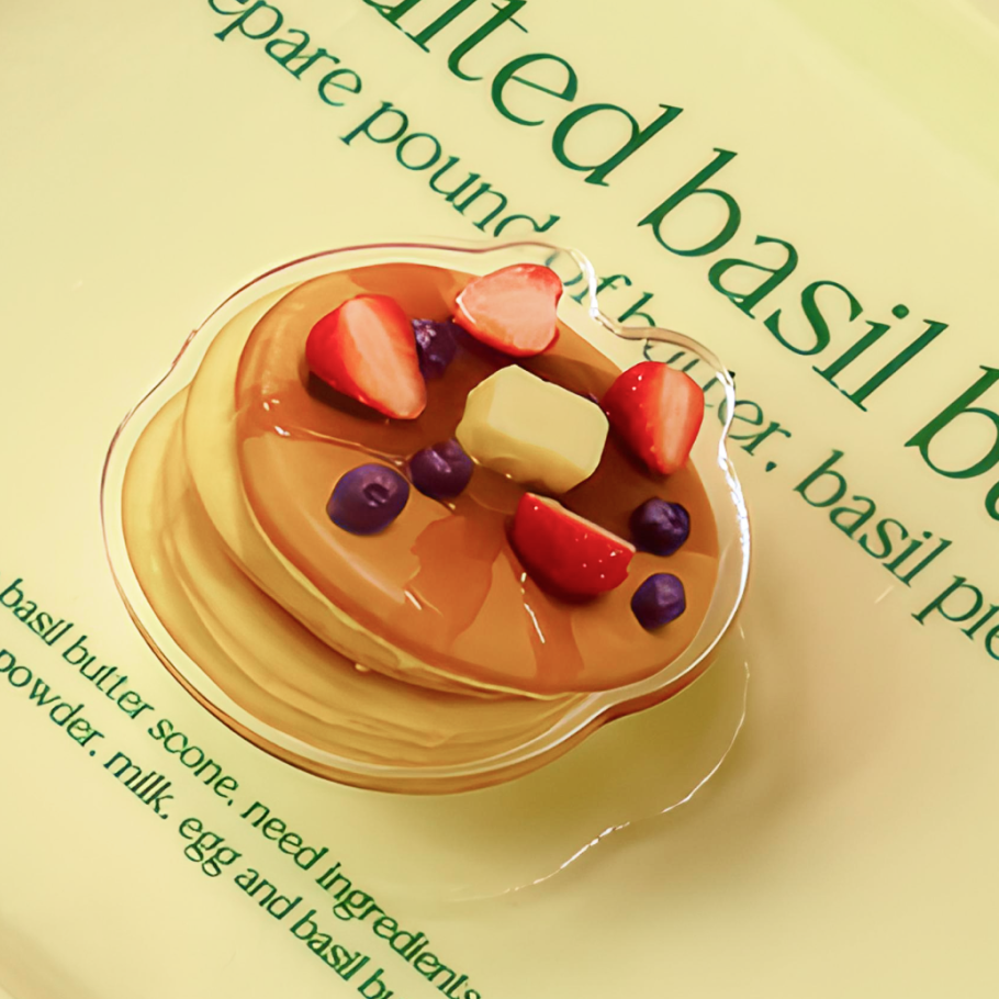 Recipe Book 과일 팬케이크 디저트 에폭시 스티커 맥세이프 그립 톡홀더 : 오디너리파티