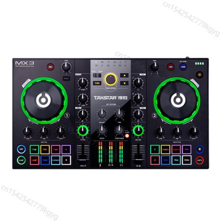Takstar MX3 믹서 웹캐스트 사운드 카드 믹싱 콘솔 팟캐스트 스튜디오 노래방 웹캐스트 녹음 라이브 스트리밍 기타 PC : 아가만스