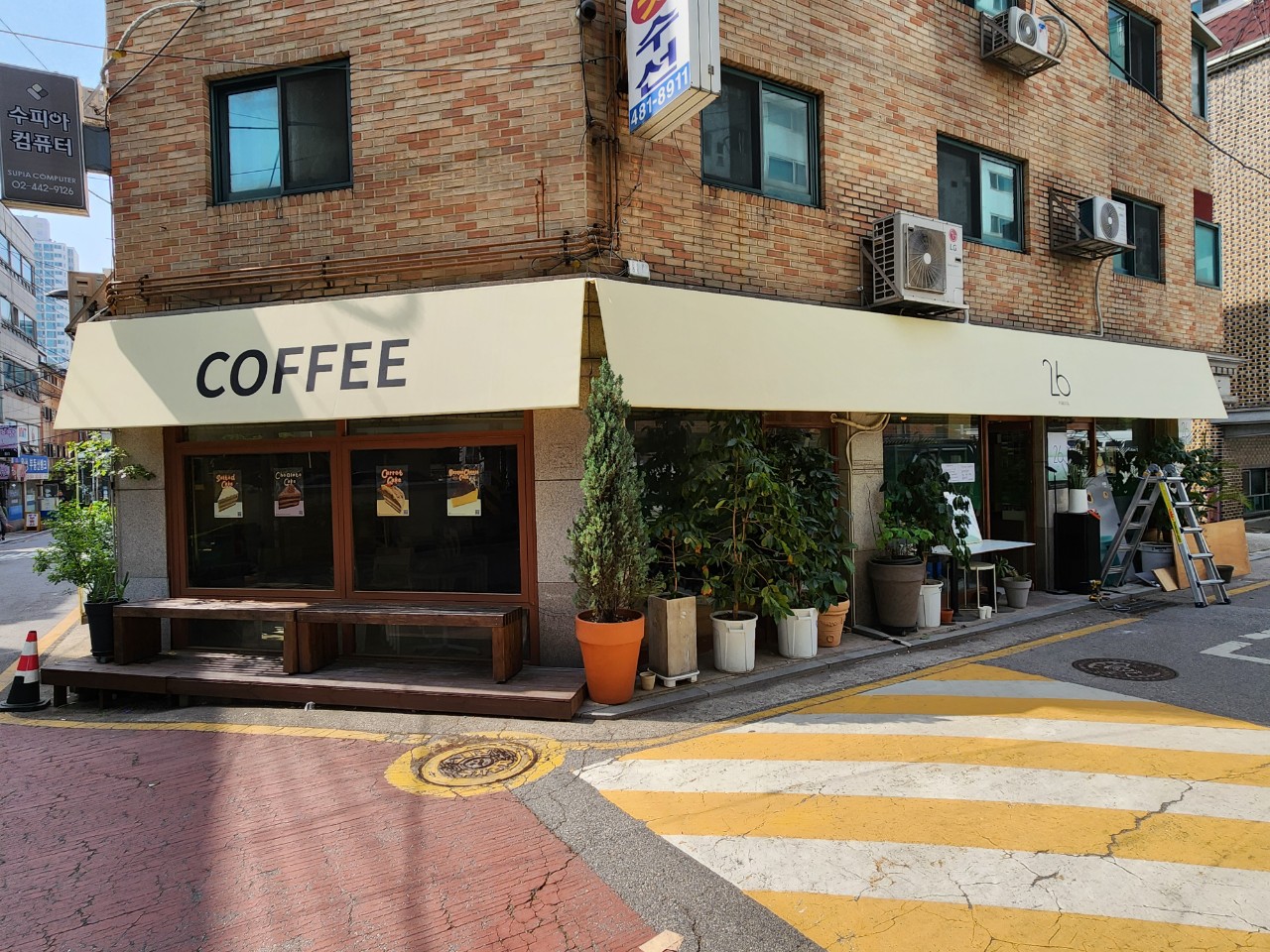 [미래어닝산업]고정어닝 어닝간판 원단 고정식 천갈이 설치 천막 상가 ss0224 인쇄없음 : 미래어닝산업