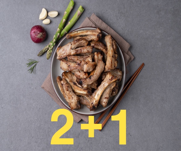 등갈비 쪽갈비 밀키트 숯불초벌구이 완제품 550g [2+1행사] : 쪽갈비공작소