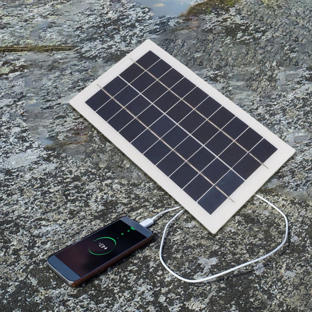 태양광패널 충전식 배터리 전원 태양 전지 패널 충전기 야외 비상 휴대USB 충전 장치 4.5W 5V : 직구나라2