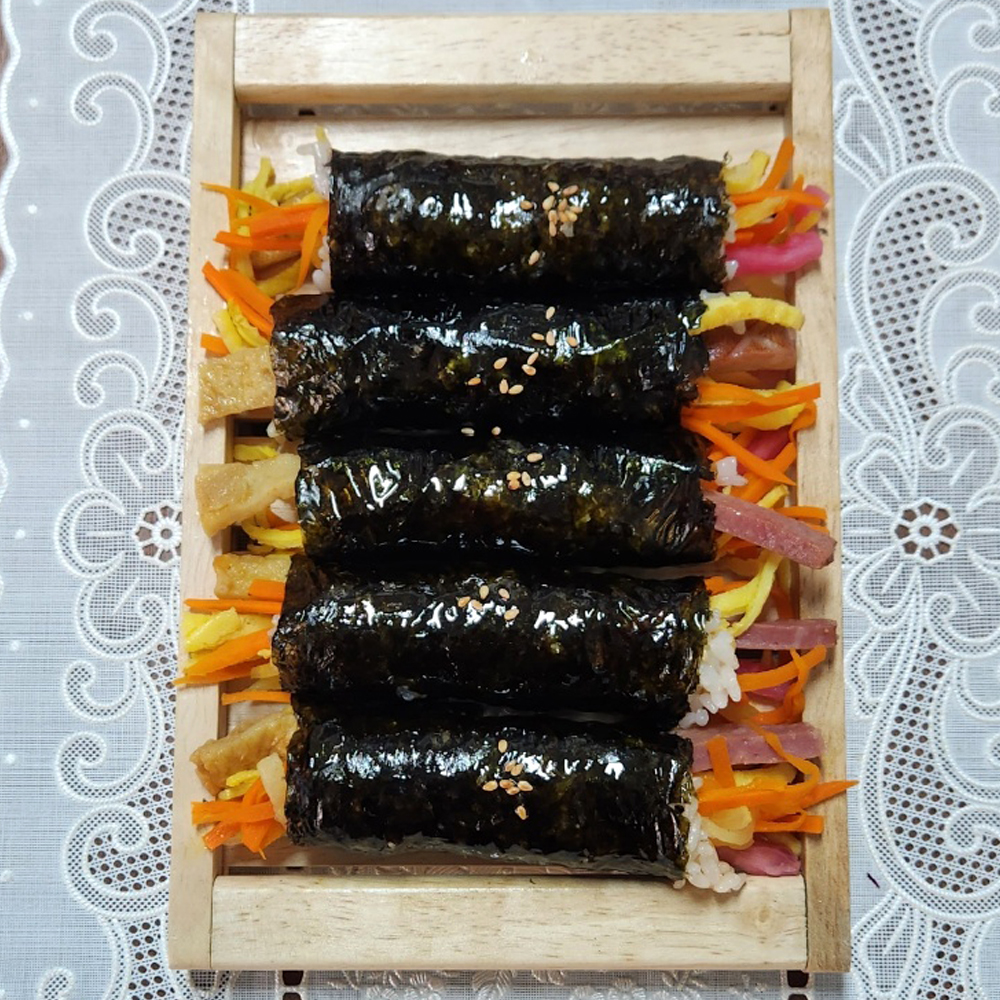 [양산시 배달] 먹기 좋은 꼬마김밥 5개 [덕계 꼬밥유밥] : 동네시장 장보기