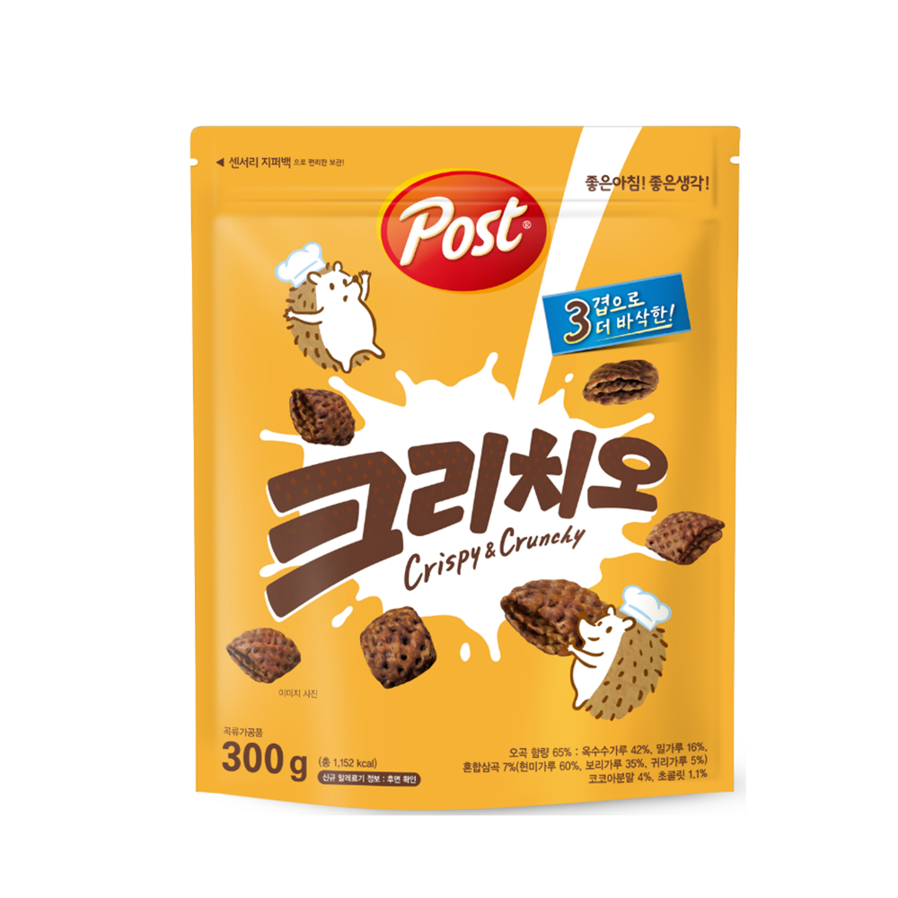 포스트 크리치오 3겹 초코 시리얼 300g 소비기한 임박 : 우화푸드몰