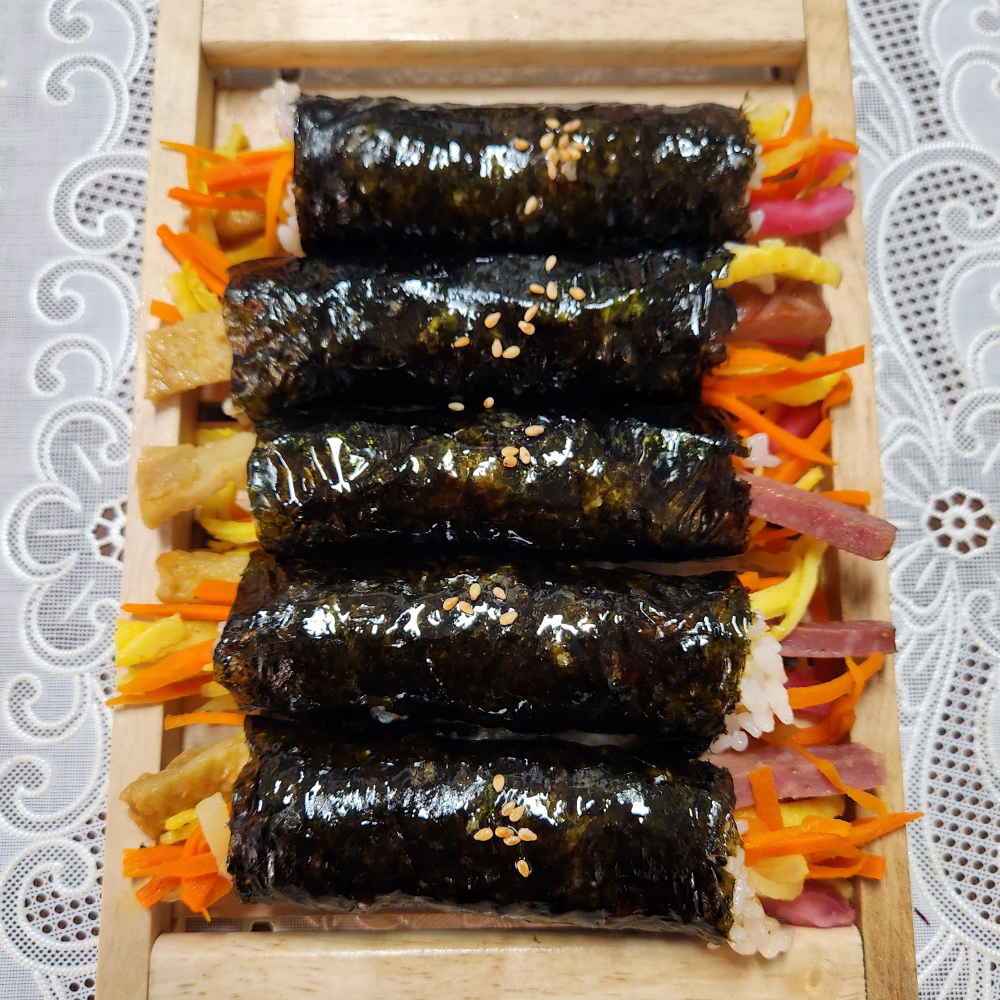 [양산시 배달] 먹기 좋은 꼬마김밥 5개 [덕계 꼬밥유밥] : 동네시장 장보기