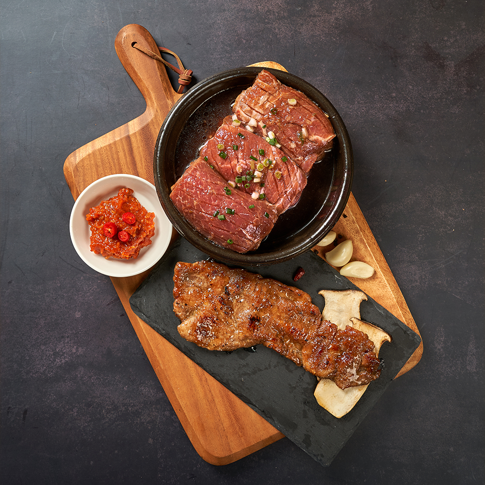 포천이동갈비 양념 포천이동 왕구이(돼지) 두 팩 총 2KG : 진포랑
