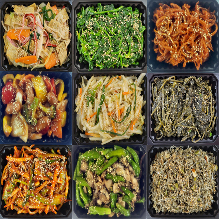 대용량 일주일 수제 반찬가게 당일조리 배달 나물 가정식 집반찬 4종 1번세트 : 정래윤의오늘반찬