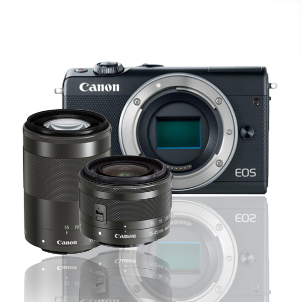 [캐논코리아정품] EOS M100 + 15-45mm + 55-200mm [캐논정품판매점][매장운영][당일출고] : 낙원카메라