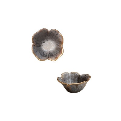 블랙펄 솔리드 ( SOLIDE ) 네잎 꽃 종지 9.5x9.5x4cm : 이가키친스토어
