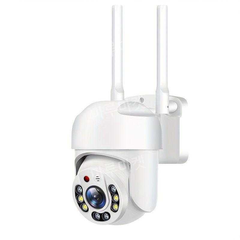 1pc 야외 와이파이 보안 방수 PTZ 자동 추적 오디오 CCTV 360 IP 카메라  주야간 풀 컬러 AI 휴머노이드 동작 감지 양방향 음성 인터콤... 