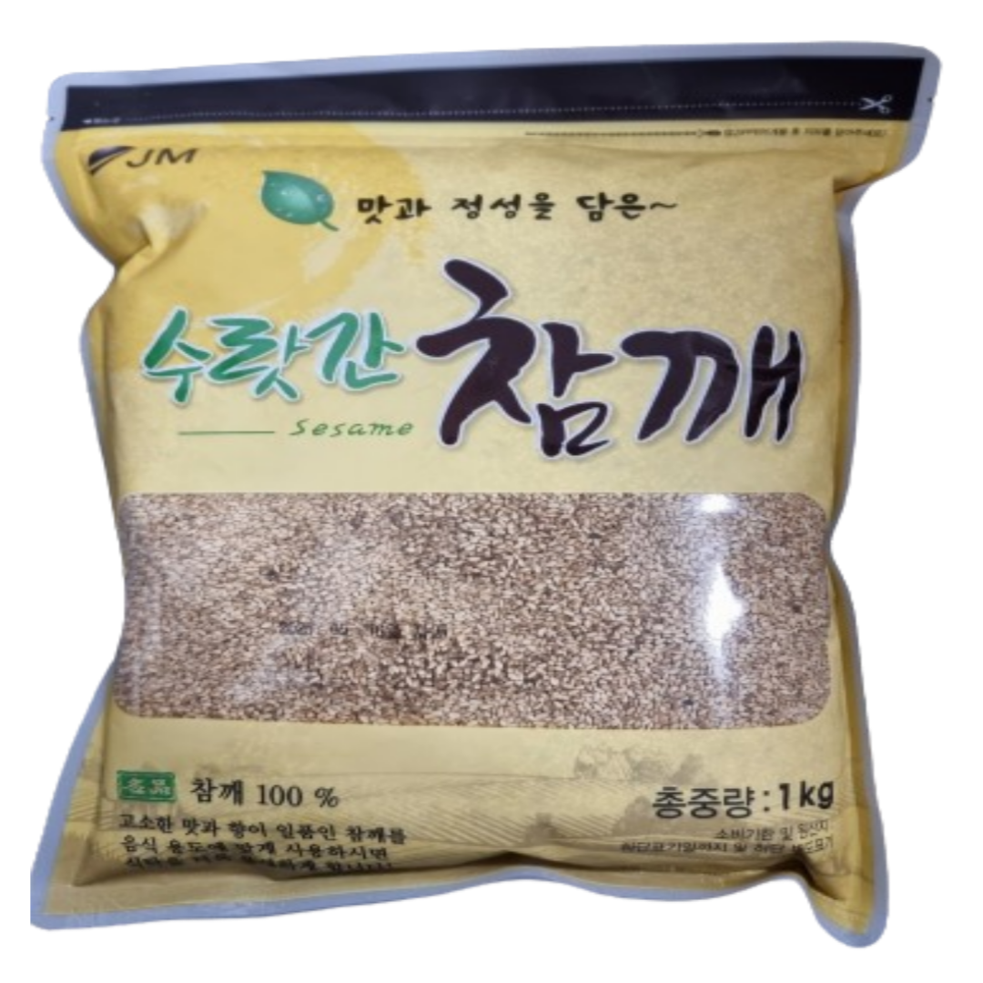 수랏간참깨 깨소금 볶은참깨 수입통깨 1kg 수입깨 볶은깨 깨가루 통깨 미가원 : 에스에스물류