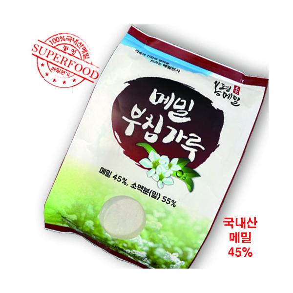 메밀 45% 국산 메밀로 만든 봉평메밀본가 메밀 부침가루 900g : 초록소리