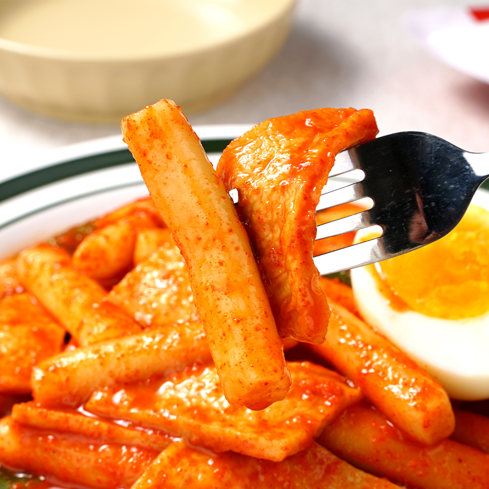 매콤 달콤 일품 떡볶이(2-3인분) 465g 1봉 / 고함량 어묵 사용 : 더주