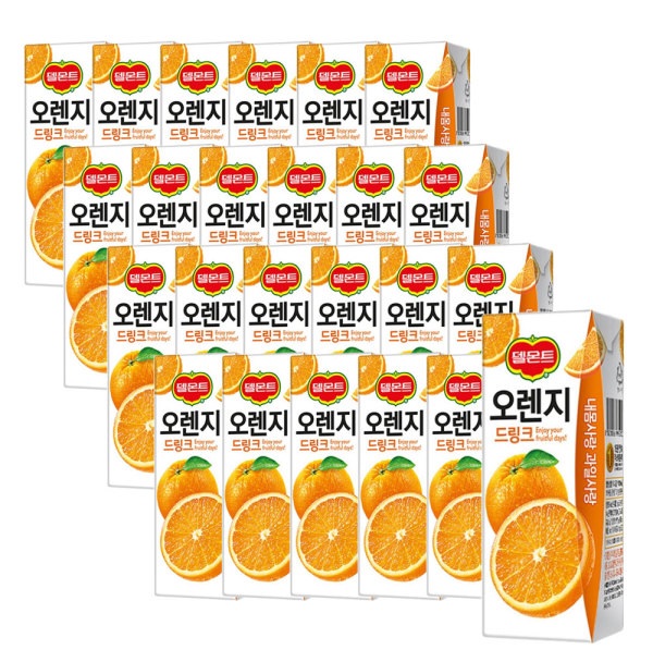 델몬트 오렌지 드링크 190ml 24팩 2박스(총 48팩) : 덕이스토리