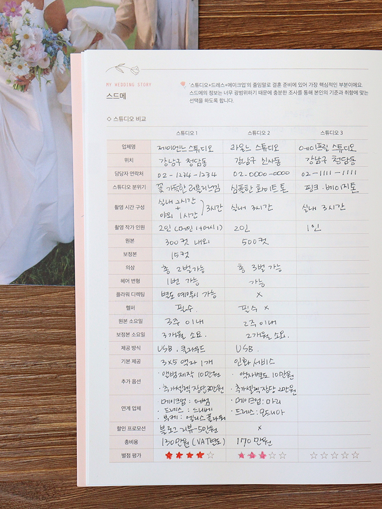 인디고 웨딩 플래너 (결혼준비, 체크리스트, 신부수첩, 다이어리) 플래닝 약혼 선물 : 인디고디자인문구
