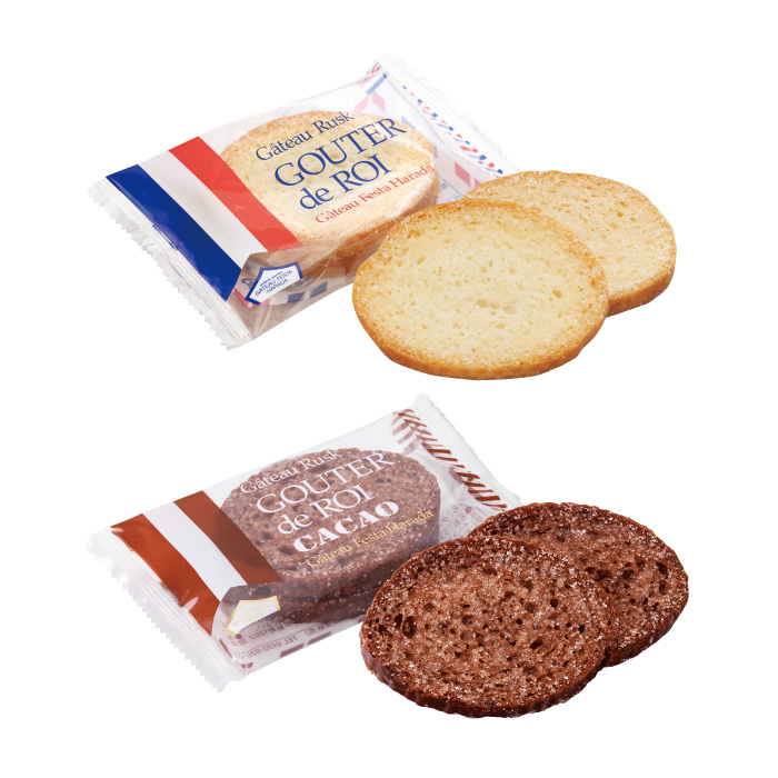 Gateau Festa Harada GOUTER de ROI 가토페스타 하라다 구떼 데 로와 러스크 & 카카오 러스크 각 26매입 일본선물 일본스낵 일본과자... 