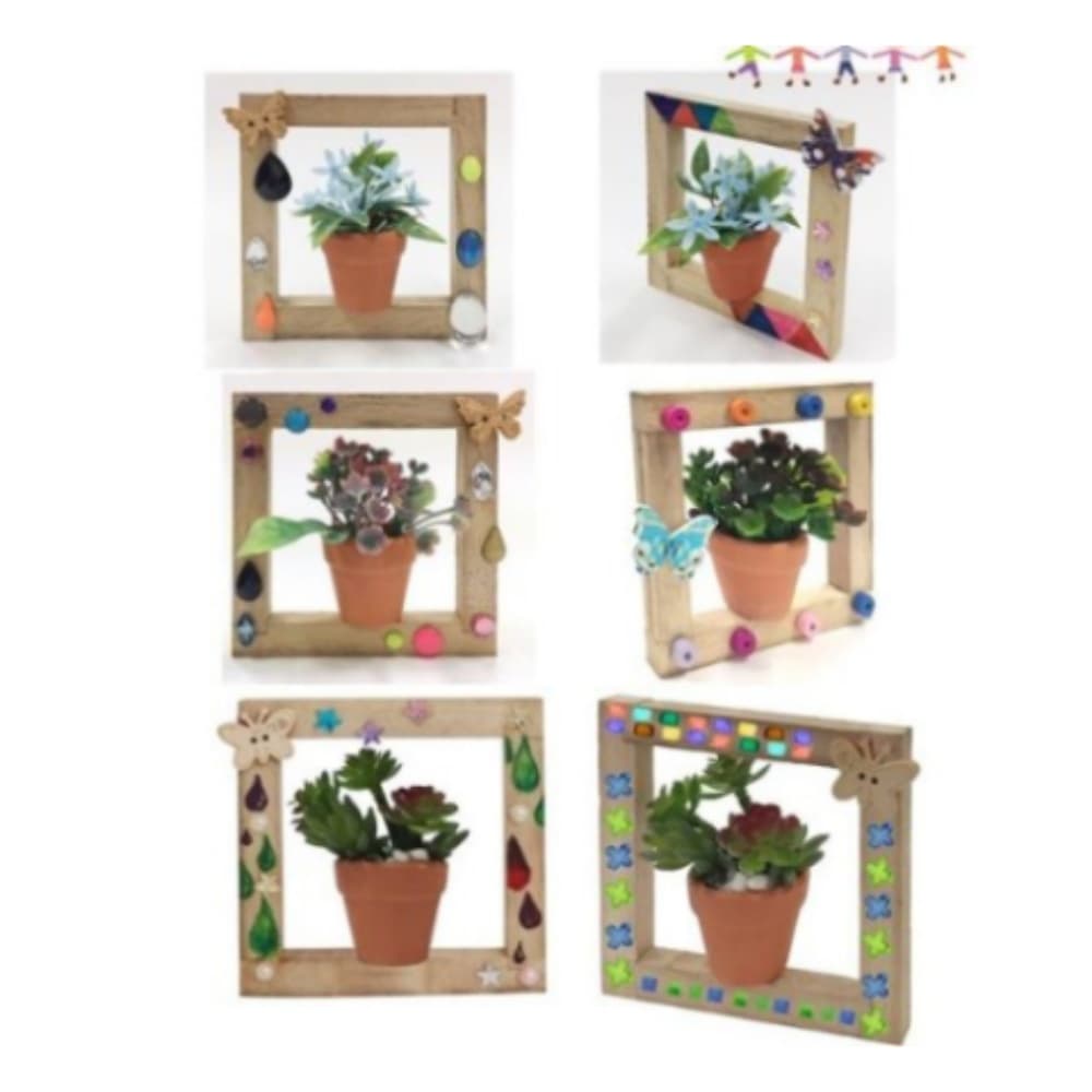 위천상회 깜찍 미니화분 만들기 5명 용 A 별꽃 다육이 키우기 식물 키트 원예 DIY : 위춘상회