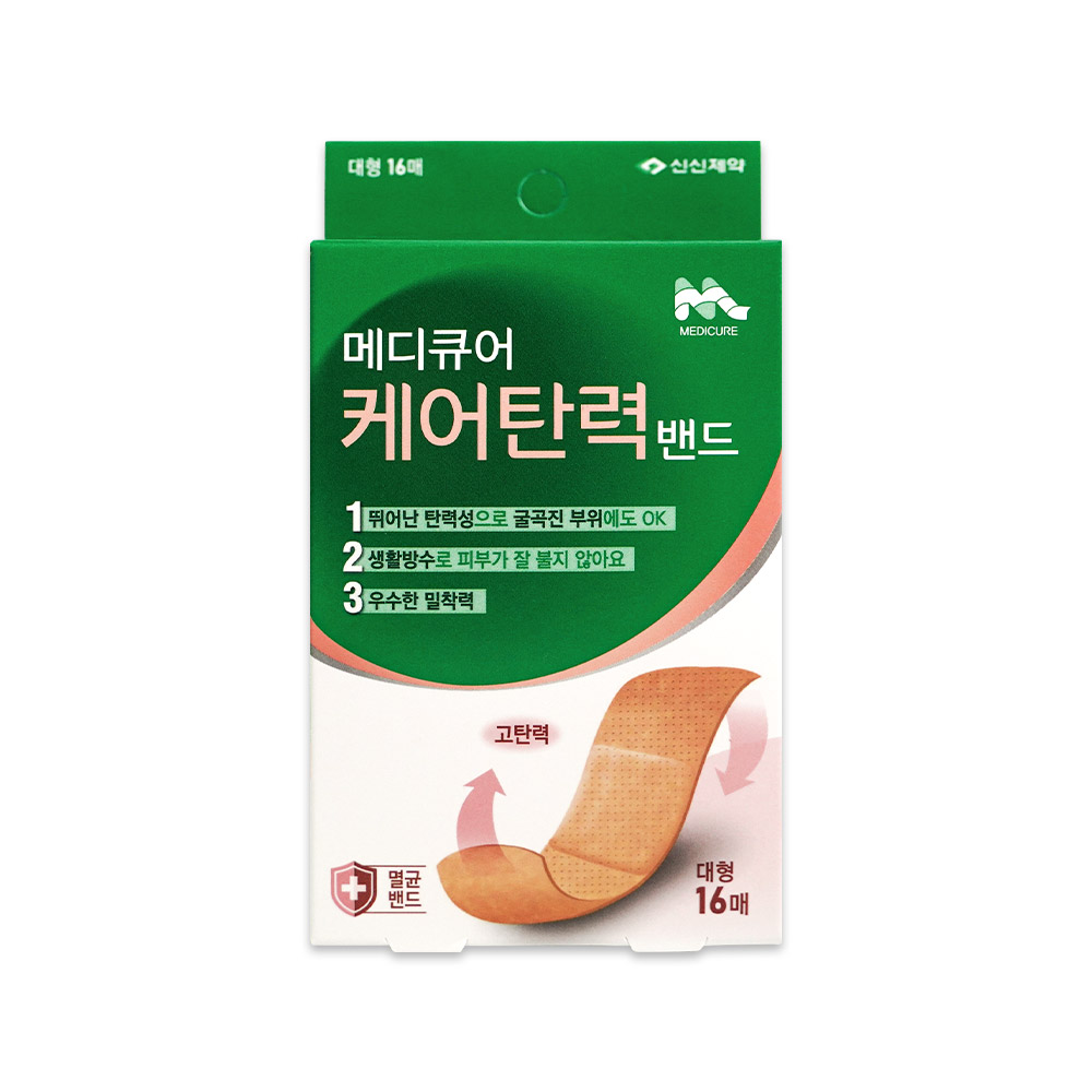 메디큐어 케어탄력밴드 대형 16매 X 3개 : 반창고닷컴