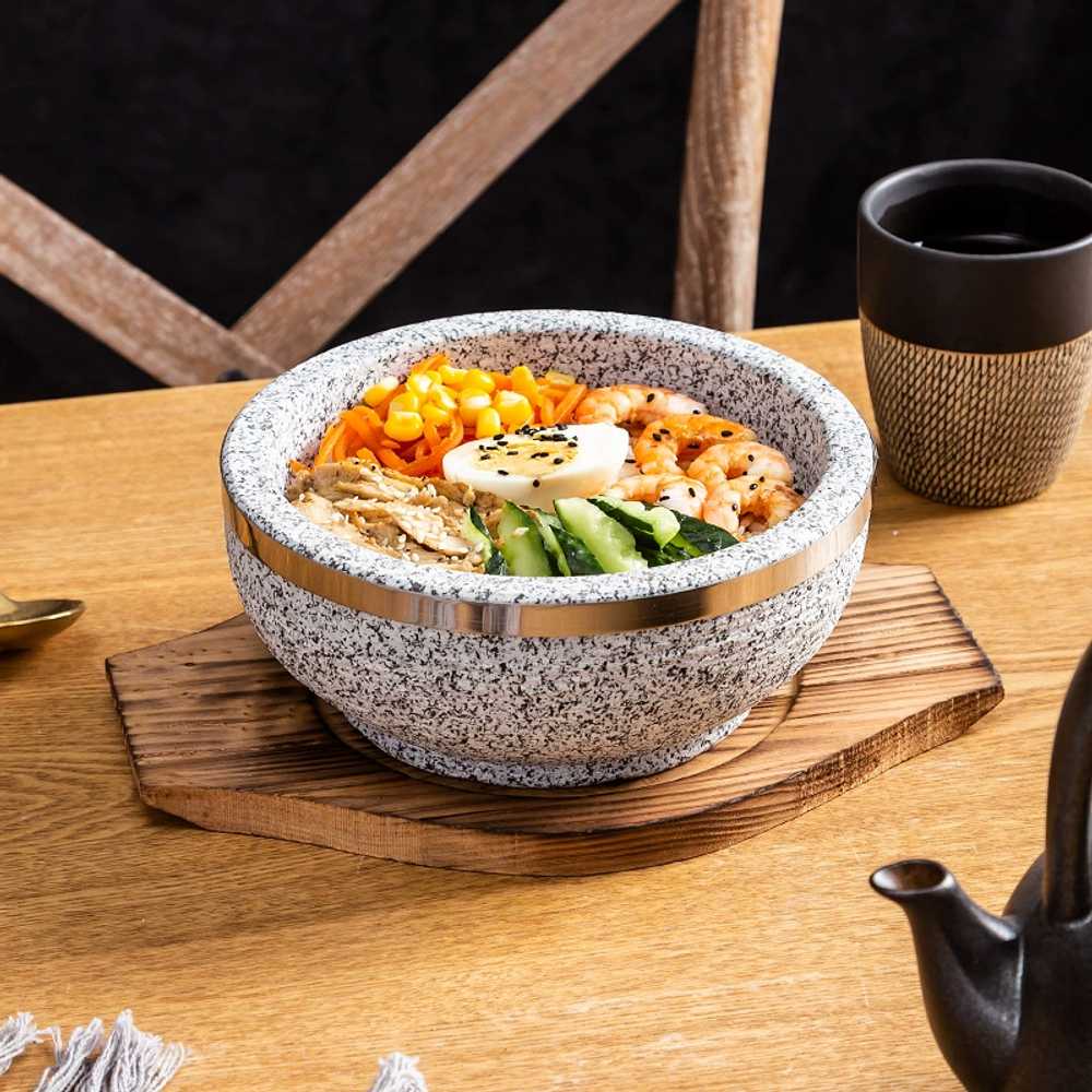 돌솥 비빔밥 그릇 한식 돌그릇 보온 솥밥 뚝배기 1인용 : 대잠상회