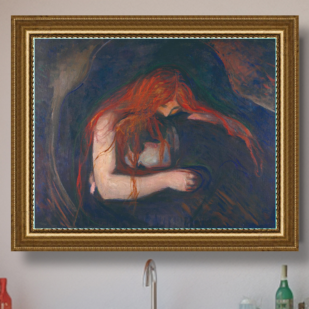 재 53X41 cm 730 앤티크 골드 액자 뭉크 명화 그림 : 신원액자랜드
