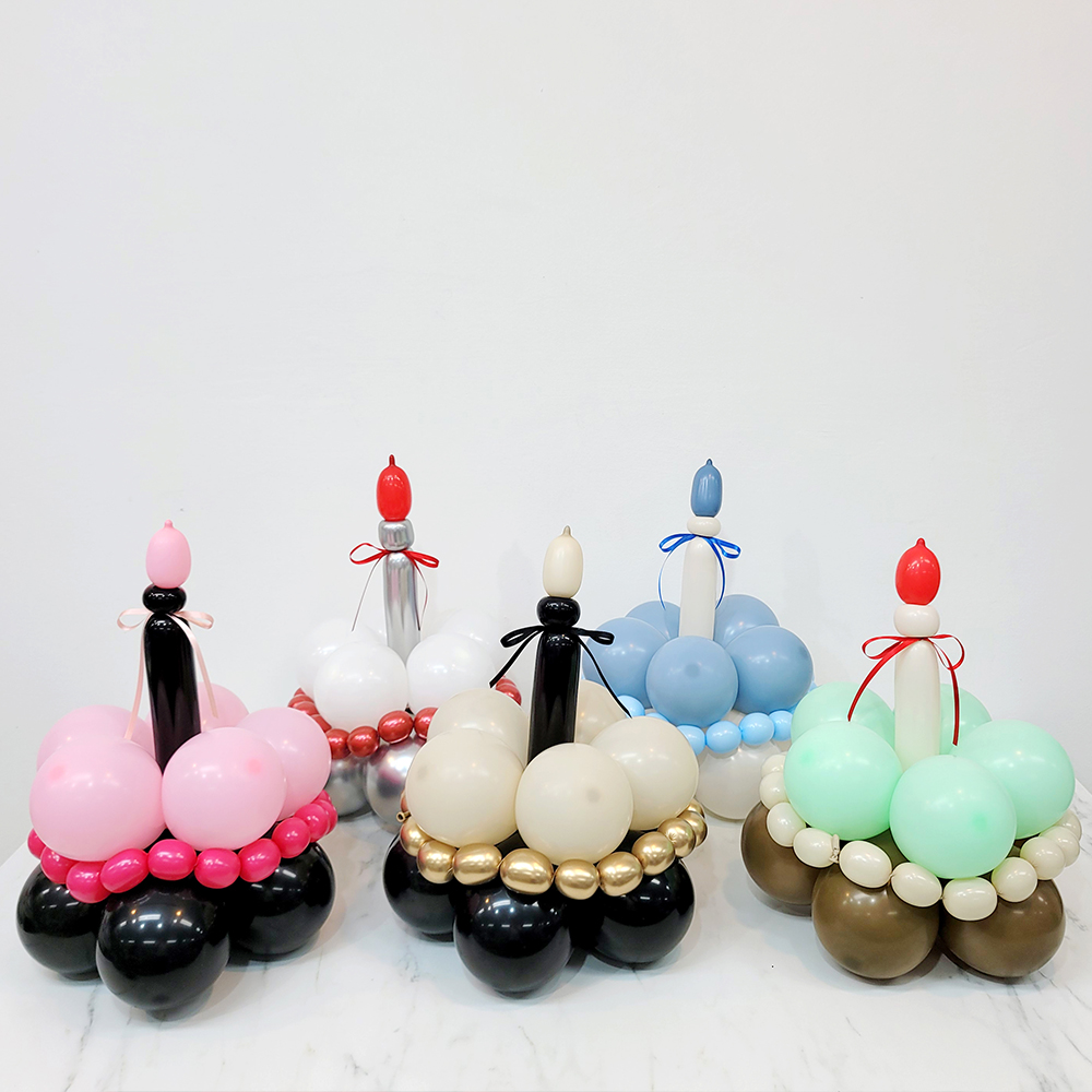 풍선케이크 모자 생일풍선 꾸미기 DIY(리본,모자끈 포함)마카롱 : memorey풍선