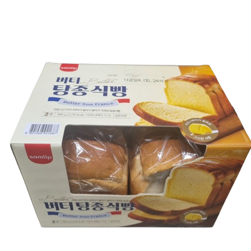 트레이더스 삼립 이즈니 버터 탕종식빵 840g(420g x 2입) : 코스트앤조이샵