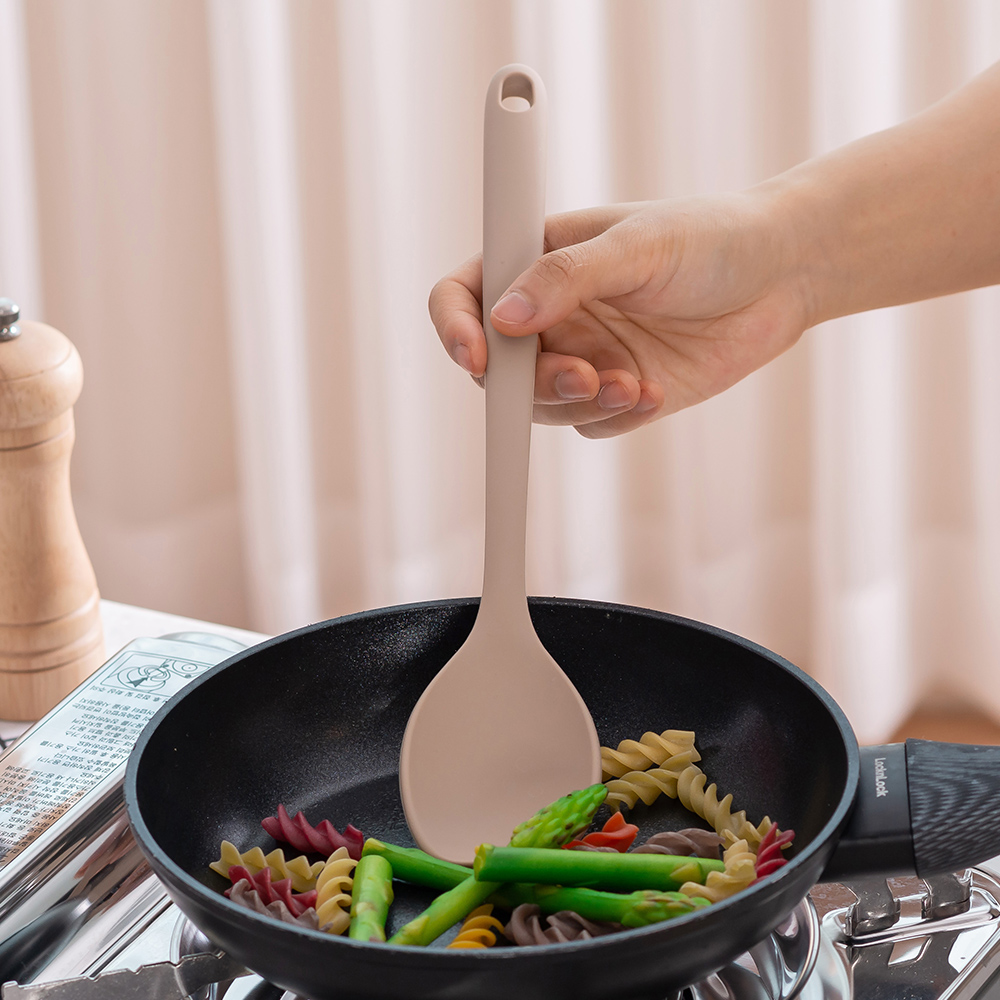 국산 플라이토 실리콘 플래티넘 멀티스푼 (대) 요리용 숟가락 요리 볶음 주방 조리도구 : 한울 스토어