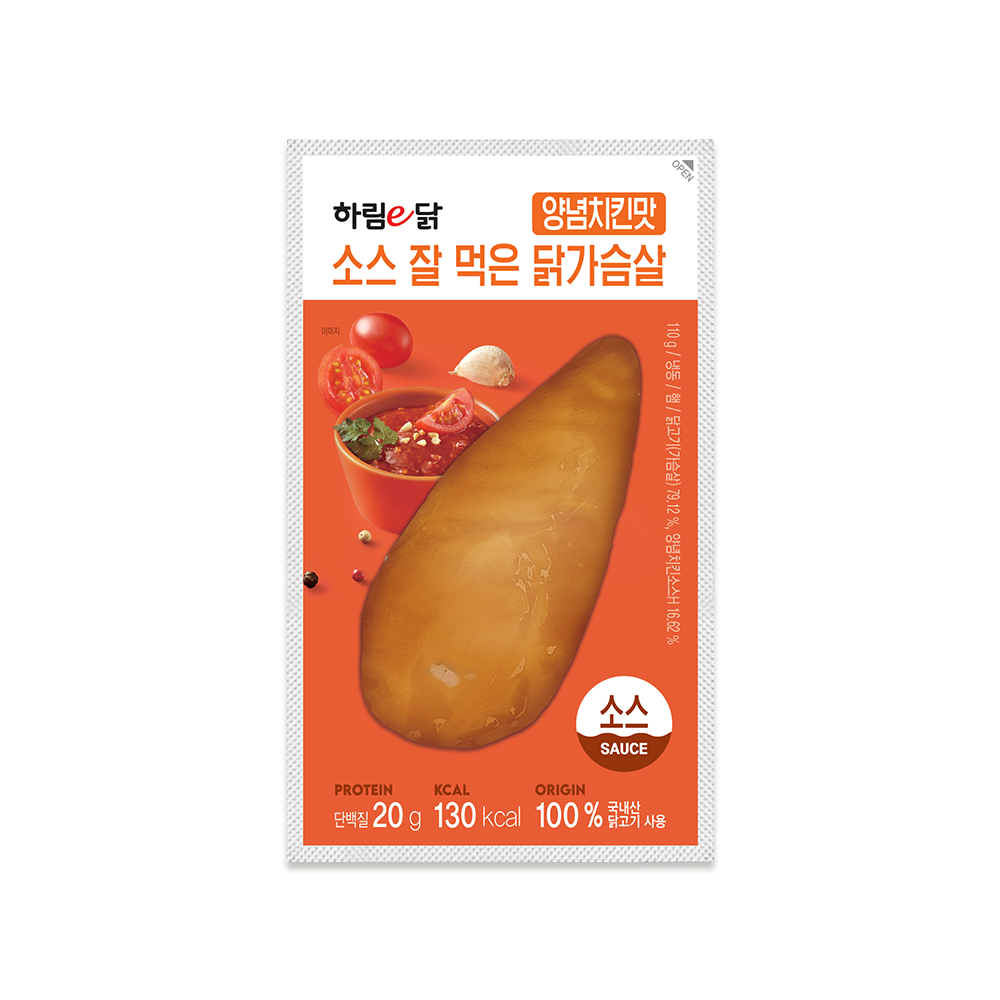 하림이닭 소스 잘 먹은 닭가슴살 양념치킨맛 110 g : 주식회사 하림