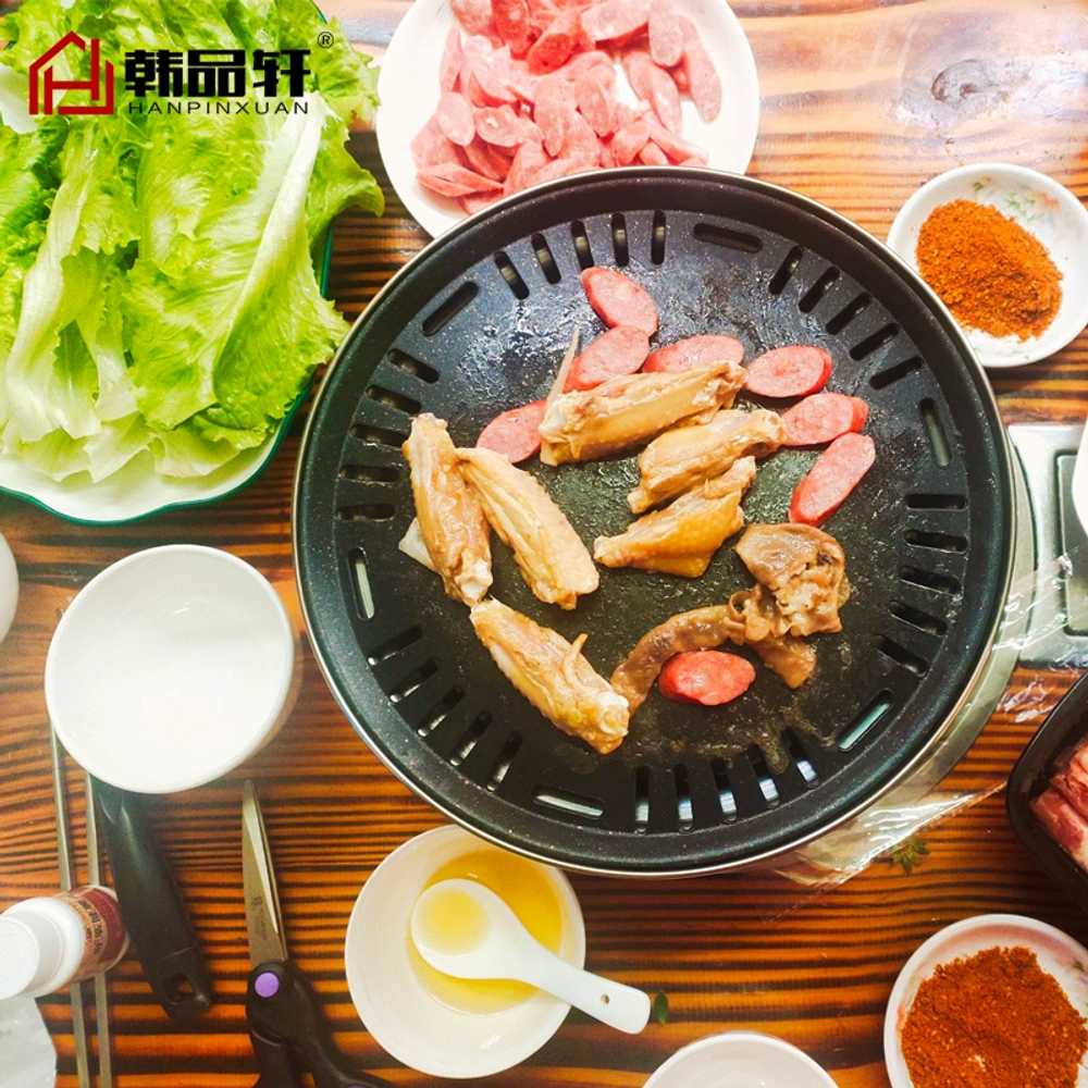 업소용 주물 화로 바베큐 고기 불판 숯불 무쇠 무연 워터링 + 논스틱 + 스틸 메쉬 : 동남샵