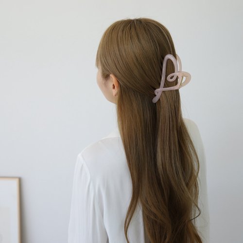 wH3457 5칼라 드로우 하트 헤어핀 집게핀 : 위프키