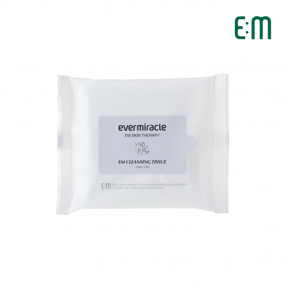EM 이보메 클렌징 티슈 72ml 15매 / 이엠 메이크업 티슈 : 하우리브