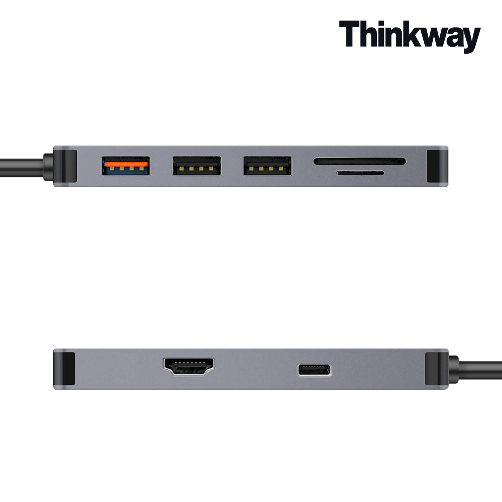 씽크웨이 Core D34 7in1 HDMI 멀티포트 허브 : 씽크웨이