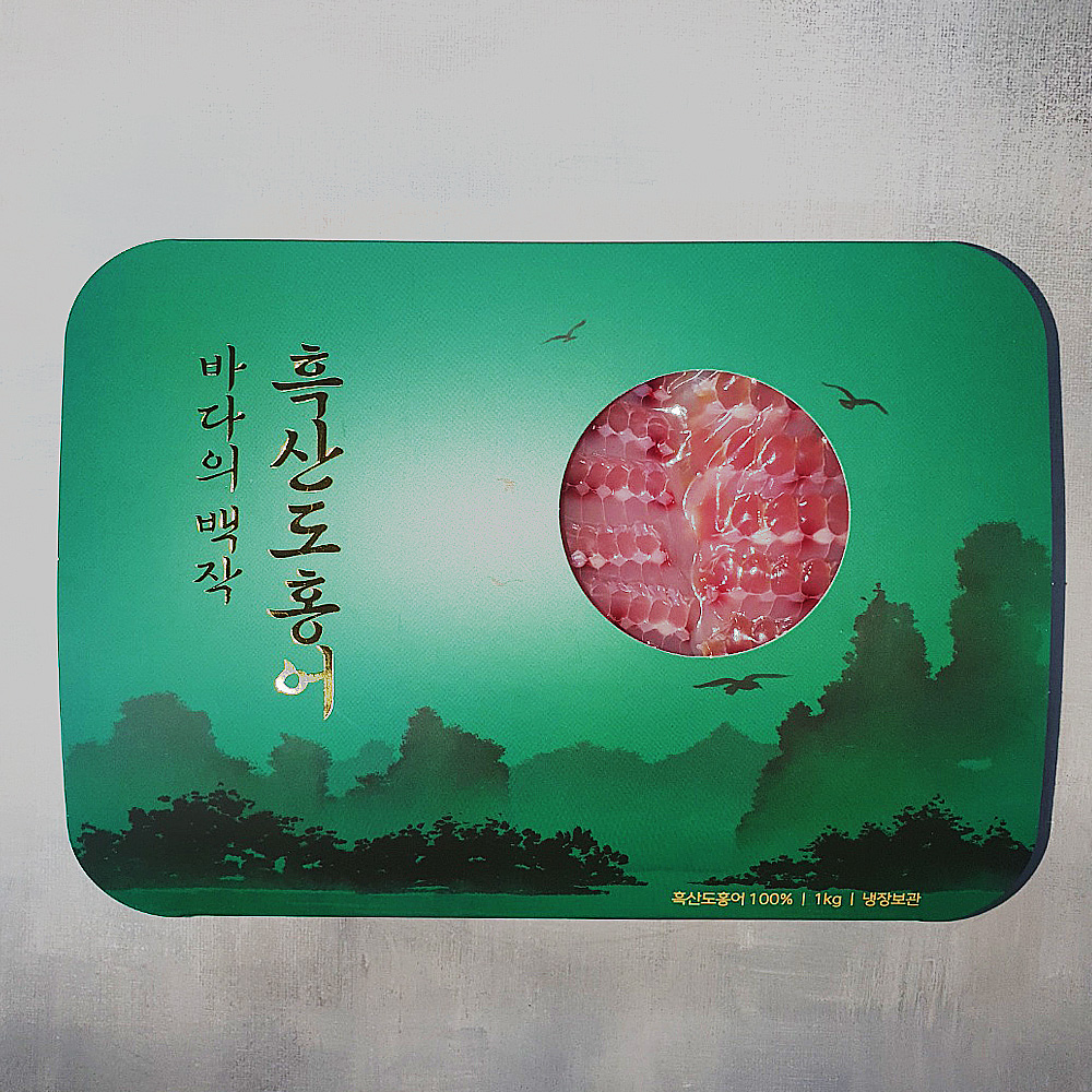 쫀득쫀득 톡쏘는 알싸한 국내산 홍어 흑산도홍어 국산홍어 삼합 : 산정에프앤디