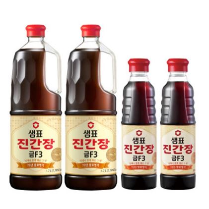 샘표 간장기획 진간장 금F3 1.7L+500ml X 2세트 : 두배로마트