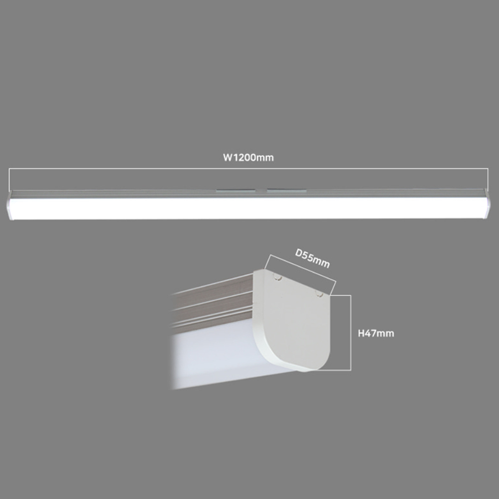 LED 에코 토튼 60W 다용도 일자등 플리커프리 주차장 창고 사무실 당구장등 : 스트롱램프