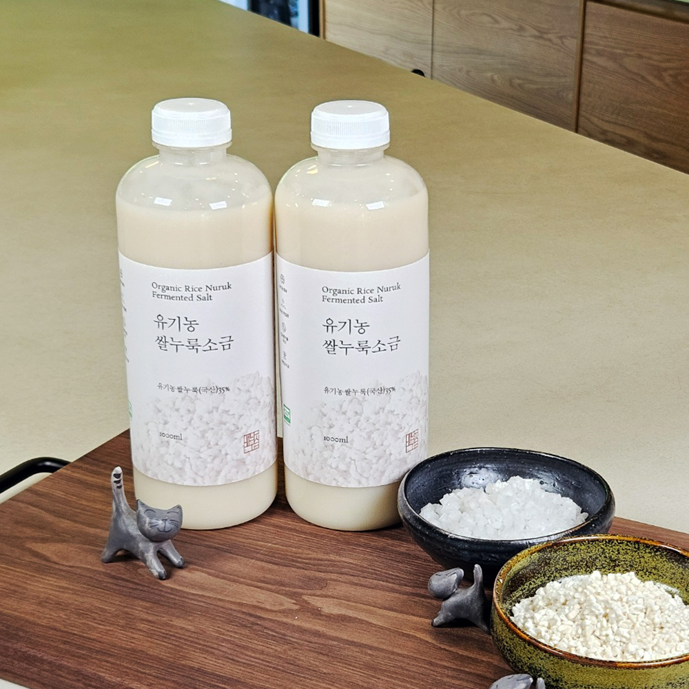 천연 발효 유기농 쌀누룩 저염 누룩소금 1000ml [대용량] : 누룩공방 배나무실