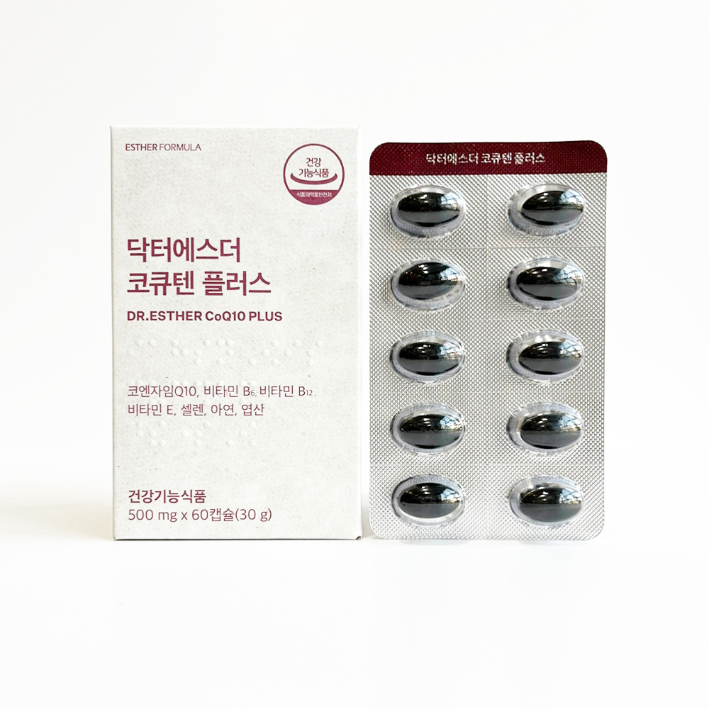 에스더포뮬러 닥터에스더 코큐텐 플러스 500mg x 60캡슐 1개 : 주식회사 산창비