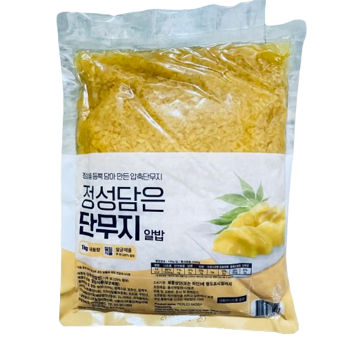 절단 슬라이스 단무지 1kg 청해 이엔 동경 일식 중식 반달 다꽝 밥  도시락 반찬 식사 업소용 대용량 식자재 : 반송농산
