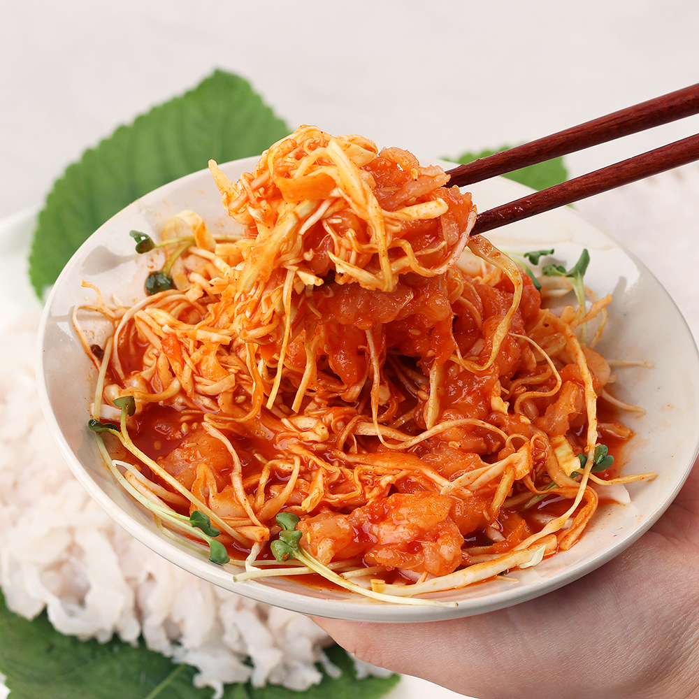 통영 자연산 아나고회 칠암식 세꼬시 순살 장어회 400g : 숨비해물