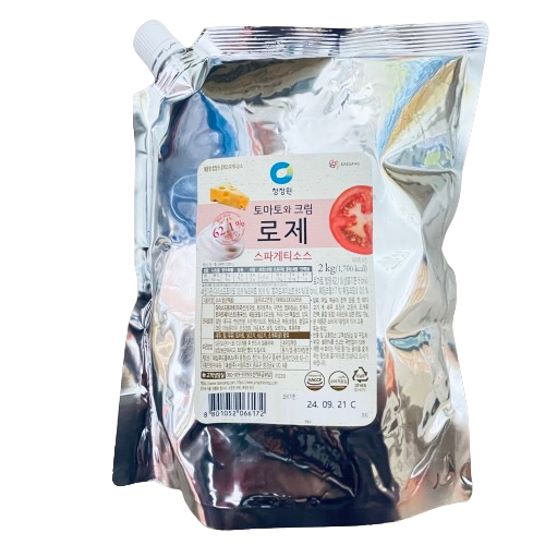 대상 청정원 로제 스파게티 소스 2kg x 5개입 파스타 생크림 토마토 밥 도시락 반찬 업소용 : 반송농산