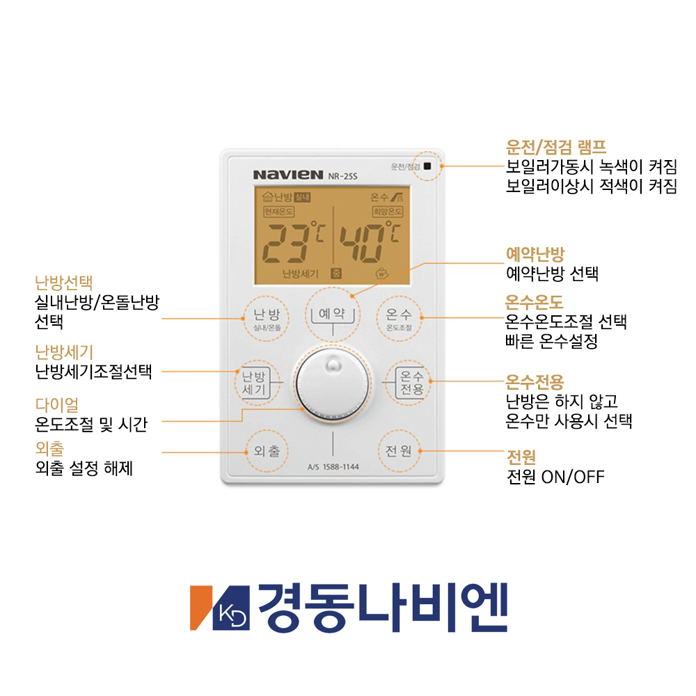 경동나비엔 NR-25S 온도조절기 경동보일러조절기 : 키움유통몰