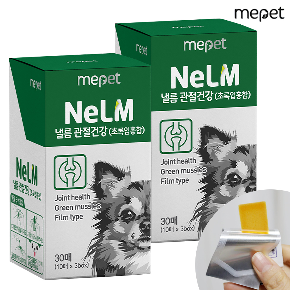 미펫 낼름 강아지 관절 필름 영양제 관절건강 60매 초록입홍합 : 올댓펫