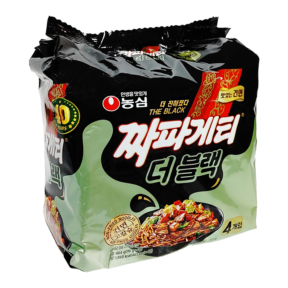 농심 짜파게티 더블랙 멀티팩 (116g x 4봉지) : 치로로