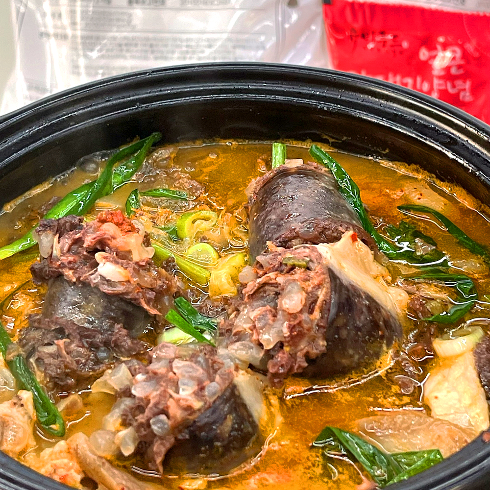 유비푸드 얼큰 병천식 순대국 640g x 5팩 : 살림구단 공식스토어