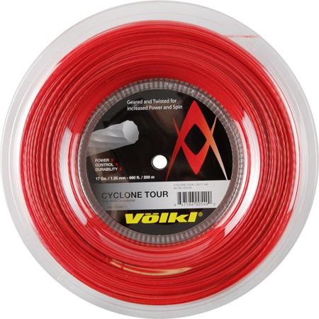 Volkl 사이클론 투어 16G/1.30MM 레드 릴 테니스 스트링 (레드) : 포레센트