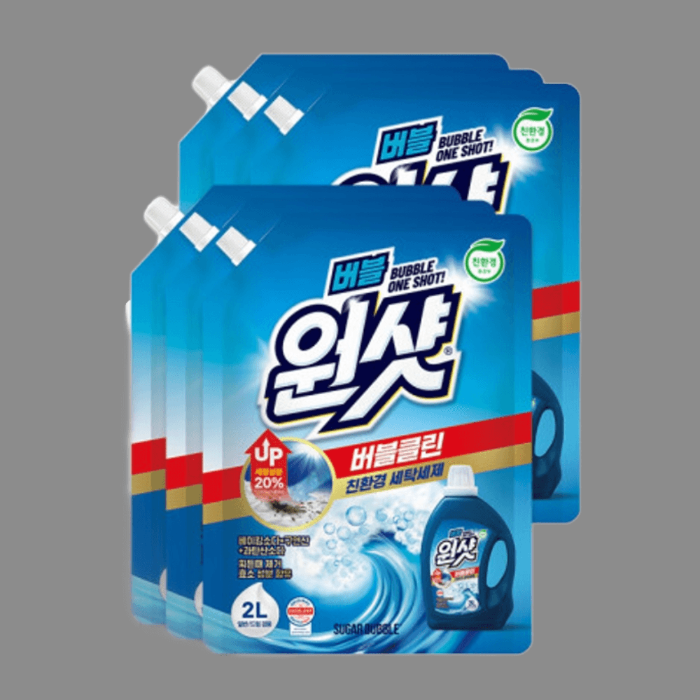 슈가버블 원샷세탁세제 버블클린 2Lx6개 : 유 나 샵