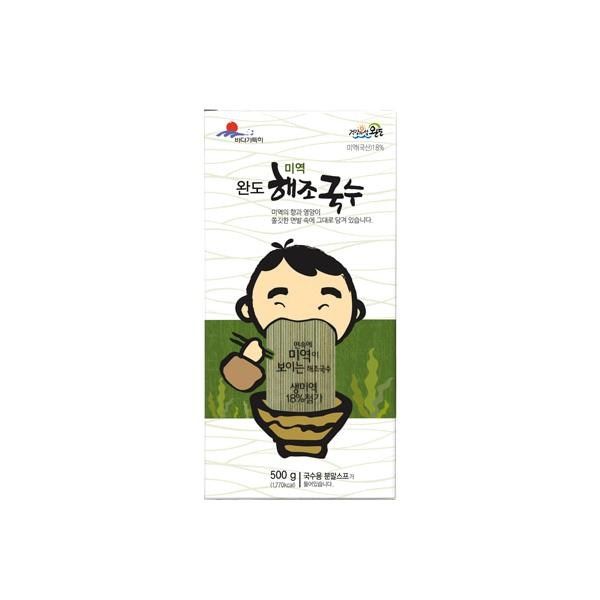 바다가득히 완도해조국수 해초 다시마 미역 톳 국수500g : 트레저헤븐