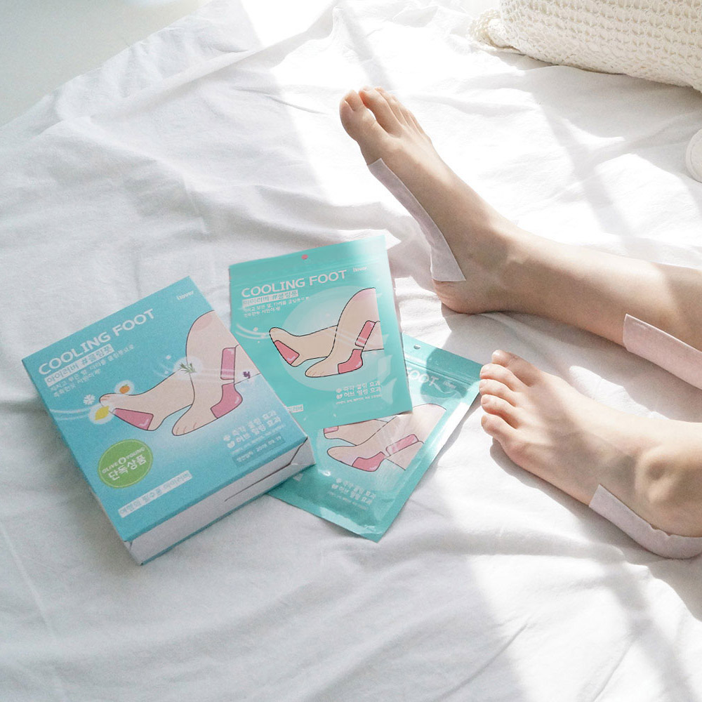 아이러버 쿨링풋 4매입 18세트 발패치 다리붓기 발바닥파스 발바닥패치 쿨링시트 : 아이러버