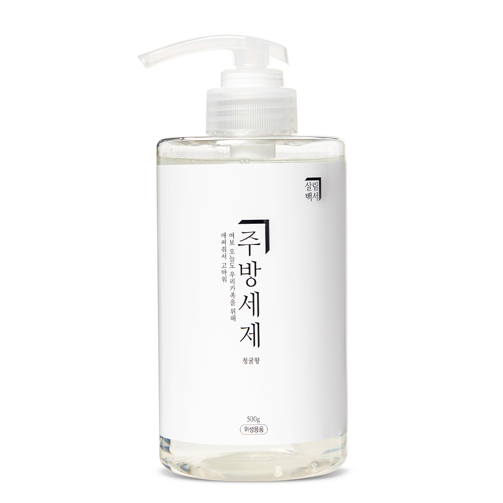 살림백서 천연 유래98% 주방세제 청귤향 500ml, 1개 : 살림백서